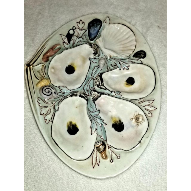 Late 19th Century Antique American Union Porcelain Works Oyster Plates - Set of 2 For Sale - Image 4 of 7