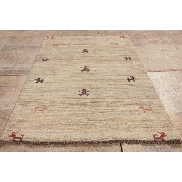 Vintage Persian Gabbeh Rug, 02'11 X 05'02 For Sale - Image 9 of 10