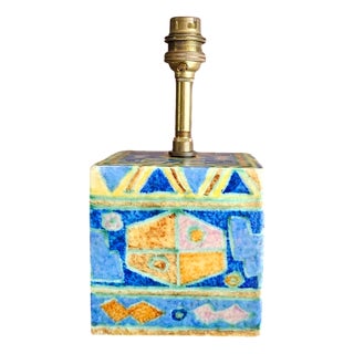 Art Deco Mattajade Geometric Lamp Base from Crown Devon, 1930s For Sale