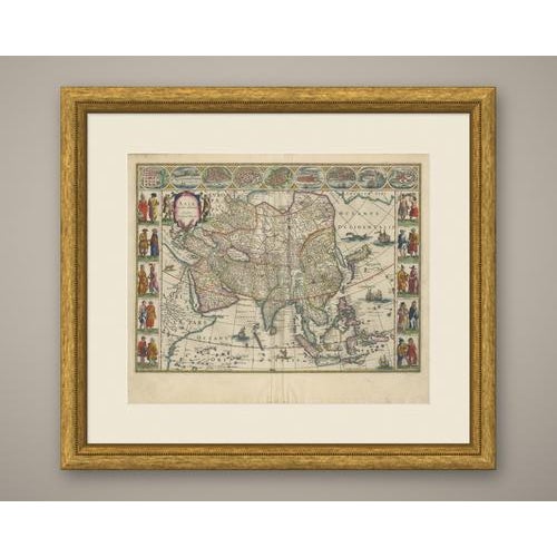 Blaeu's map of Asia, titled on the plate Asia noviter delineata, auctore Guilielmo Blaeuw. The map runs from the eastern...