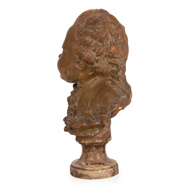 Early 20th Century French Antique Terracotta Bust of Compte D’Artois by Fernand Cianciani For Sale - Image 5 of 18