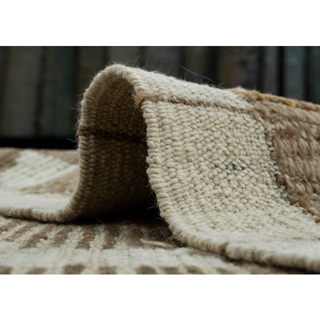 Textile Turkish Modern Handmade Rug 3'7" x 5'2" #17457 For Sale - Image 7 of 8