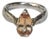 Set in Platinium 900, 3.18 Carats, Imperial Topaz & Diamond Engagement Ring, Size 6 For Sale