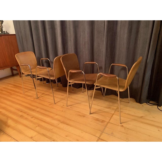 Silver Dining Chairs, Italy, 1960s, Set of 4 For Sale - Image 8 of 18