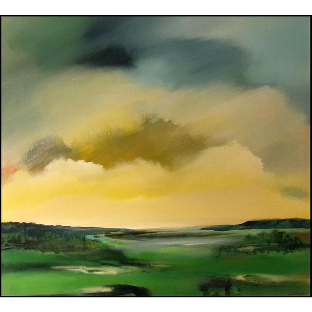 "Golfer's Paradise" by Jerome Gastaldi Original Oil Painting on Canvas Hand signed by the artist Framed Size: 45" x 49"...