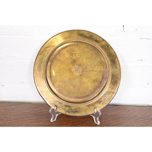 Metal Louis Comfort Tiffany Furnaces Bronze Doré and Enamel Plate For Sale - Image 7 of 10