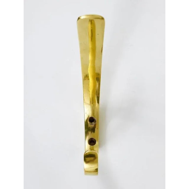 Gold Modern Austrian Brass Wall Coat Hook from Hertha Baller, 1950s For Sale - Image 8 of 11