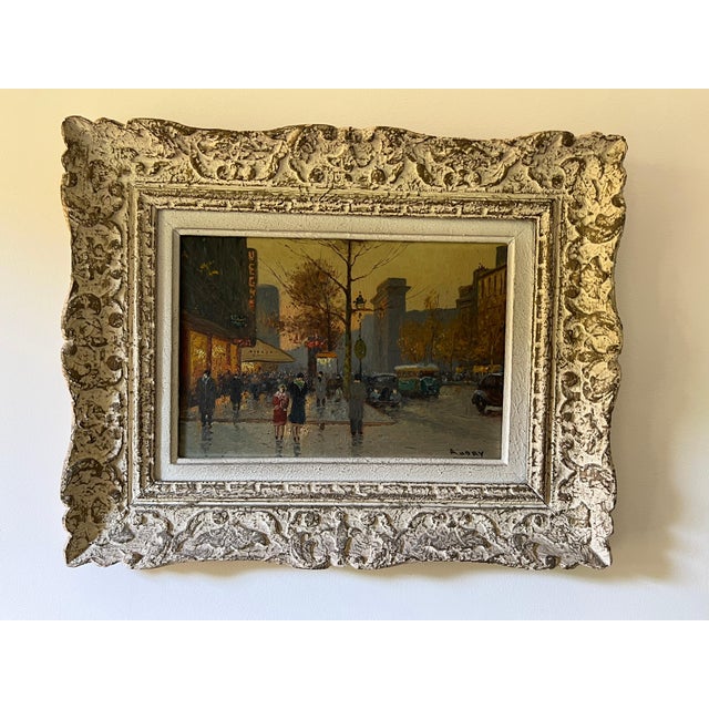 1930s Oil on canvas depicting a view of Paris in the Montparnasse setting by Audry For Sale - Image 11 of 11