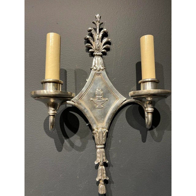 1920's Small Caldwell Neoclassic Sconces - Pair For Sale In New York - Image 6 of 9