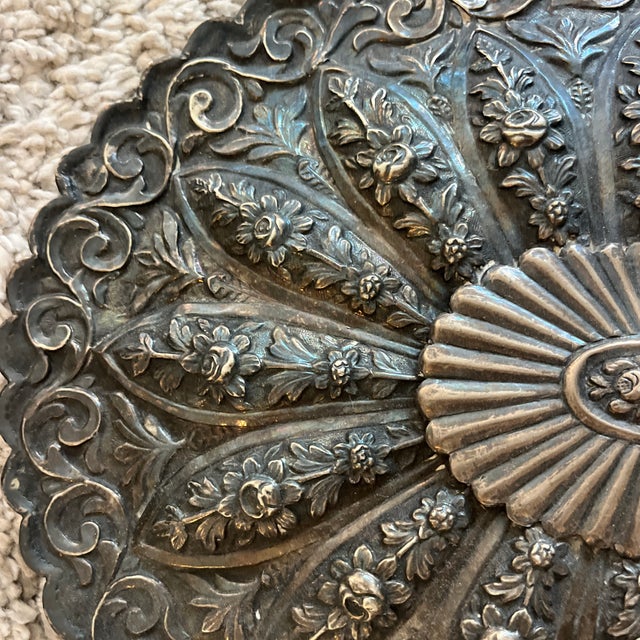 Turkish Sterling Silver Wedding Mirror For Sale - Image 9 of 10
