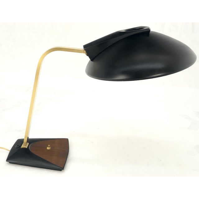 Mid-Century Modern Vintage c1970s Italian Mid Century Modern Adjustable Brass Desk Table Lamp For Sale - Image 3 of 12
