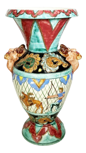 Monaco Ceramic Vase in the style of Rococo, France, 1970s