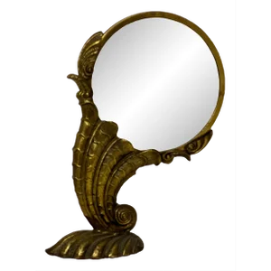 Late 20th Century Maitland Smith Art Nouveau Style Standing Brass Nautilus Magnifying Glass
