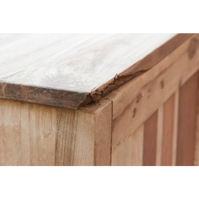 88" Long Sun Bleached Jali Floral Carved Credenza For Sale - Image 10 of 11