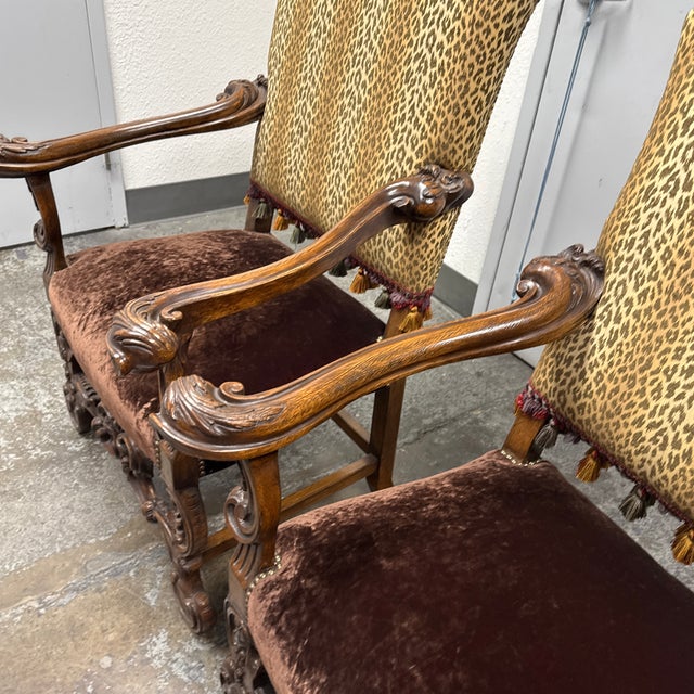 Provasi Bespoke Baroque Carved Wood Armchairs, Pair For Sale - Image 9 of 12