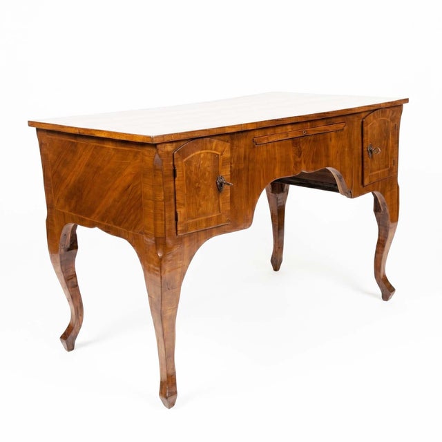 Baroque Antique Baroque Walnut Veneered Center Desk, 1700s For Sale - Image 3 of 10