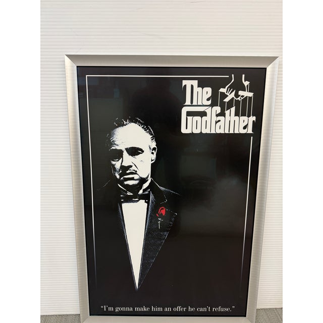 The Godfather Cinematic Movie Poster, Framed For Sale - Image 9 of 12