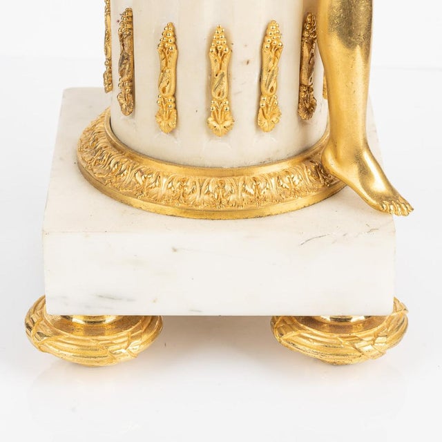 Metal Antique French Louis XVI Style Ormolu 5-Light Candelabras, 1880s, Set of 2 For Sale - Image 7 of 18