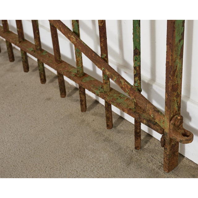 Charcoal 19th Century Stewart Iron Works Wrought Iron Double Entry Gates For Sale - Image 8 of 18