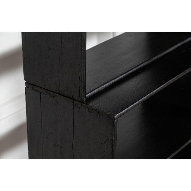 19th Century English Pine Ebonised Haberdashery Display Bookcase, 1890 For Sale - Image 10 of 17