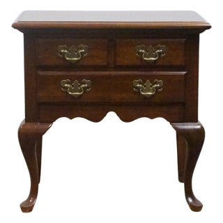 Pennsylvania House Solid Cherry Traditional Style 24" Two Drawer Accent End Table For Sale