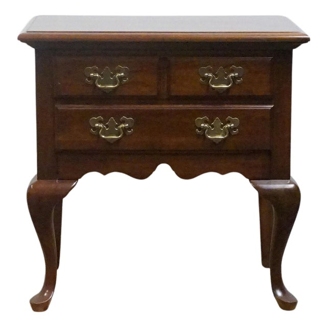 Pennsylvania House Solid Cherry Traditional Style 24" Two Drawer Accent End Table For Sale