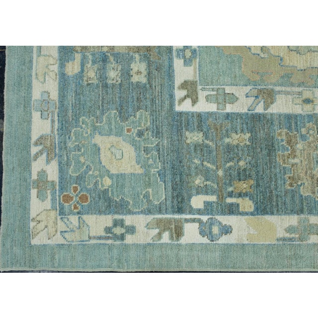 Turkish Oushak Rug 10'8" x 16'8" #18113 For Sale - Image 4 of 8