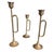 Brass MCM Vintage Brass Bugle Trumpet Shaped Stacked Candlestick Holders- Set of 3 For Sale - Image 8 of 8
