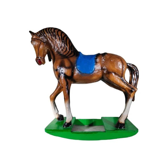 Decorative Rocking Horse in Papier-Mâché, 1950s For Sale - Image 9 of 12