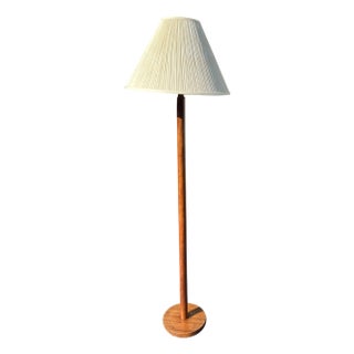 Mid Century Modern Teak Floor Lamp in Danish Style Lighting For Sale