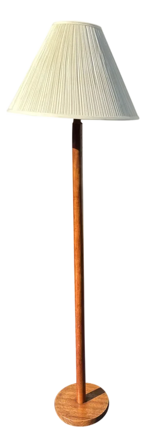 Mid Century Modern Teak Floor Lamp in Danish Style Lighting