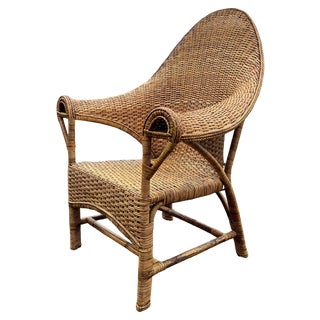 Arts & Crafts Wicker & Rattan Armchair from Dryad and Co, UK, 1920s For Sale