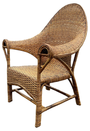 Arts & Crafts Wicker & Rattan Armchair from Dryad and Co, UK, 1920s