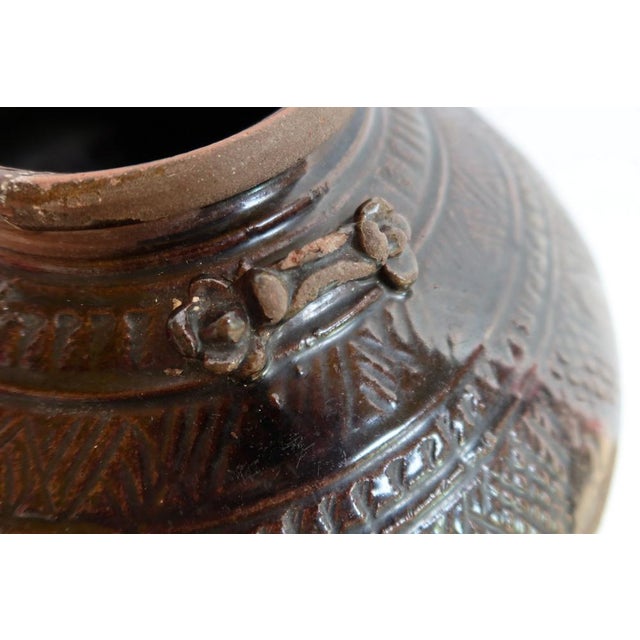 Large Pansu Vase in Varnished Terracotta, 1900s For Sale - Image 9 of 18
