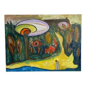 Jo Patch Landscape Painting on Board