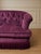 Vintage Deep Plum Tufted Fringe Sofa For Sale - Image 4 of 4