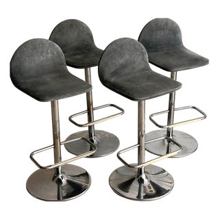 Space Age Bar Stools, Italy, 1970s, Set of 4 For Sale