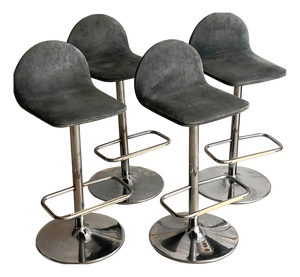 Space Age Bar Stools, Italy, 1970s, Set of 4