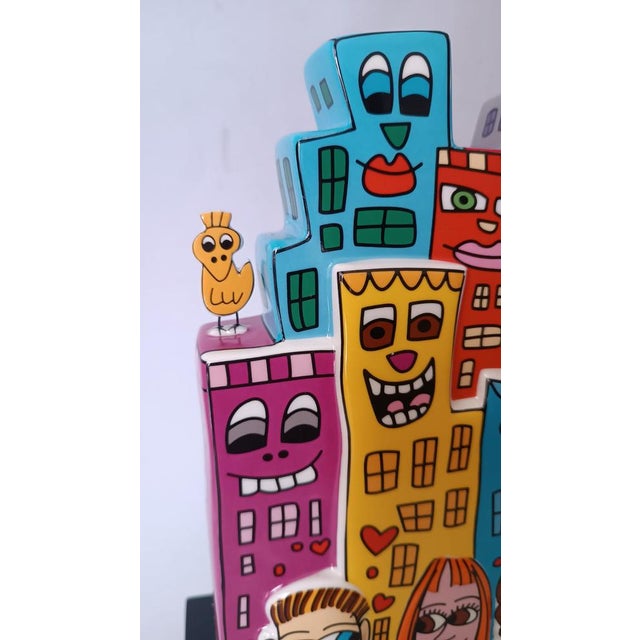 Ceramic Summer in the City New York Sculpture by James Rizzi for Goebel For Sale - Image 4 of 8