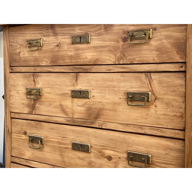 Pine Chest of Six Drawers of Equal Depth For Sale - Image 13 of 15