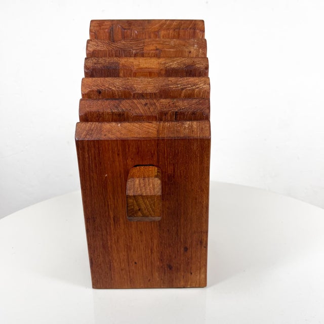 1970s 1970s Dansk Inter Designs Knife Block Teak Wood Thailand For Sale - Image 5 of 10