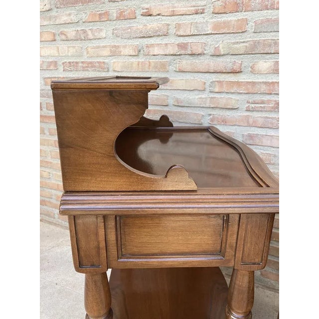Mid-Century Spanish Wood Nightstands, Set of 2 For Sale - Image 13 of 14