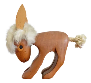 Teak Donkey Figure by Arne Basse, 1960s