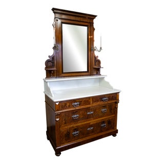 Victorian Commode with Mirror, 1890 For Sale