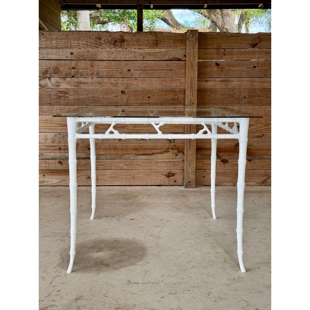 Vintage Coastal Regency Faux Bamboo Game or Card Table by Phyllis Morris For Sale - Image 12 of 12