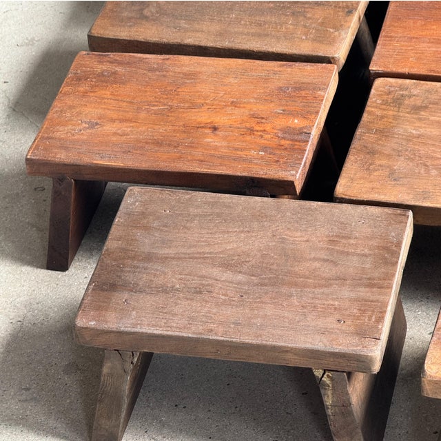 Small Stool in Teak, 1980s For Sale - Image 14 of 18