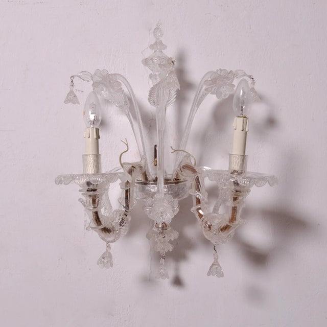 20th Century Murano Blown Glass Wall Lamps, Set of 2 For Sale - Image 14 of 18