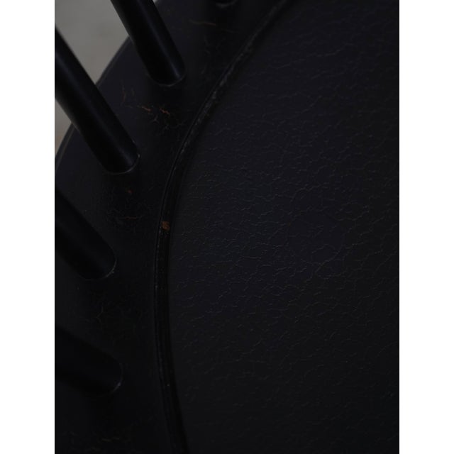 Wood Set of 6 Dr Dimes Ebonized Windsor Dining Room Chairs For Sale - Image 7 of 18