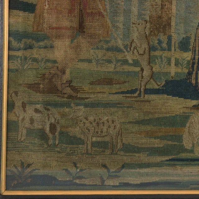 18th Century, 1732 Petit Point Embroidery Picture of Lady & Gent For Sale - Image 4 of 12