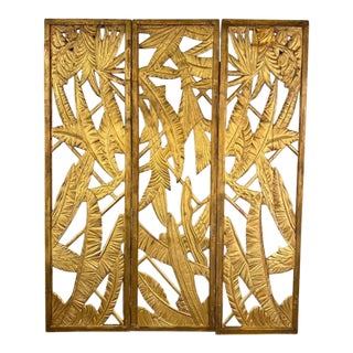 Rare Vintage Maison Jansen Giltwood Screen For Sale